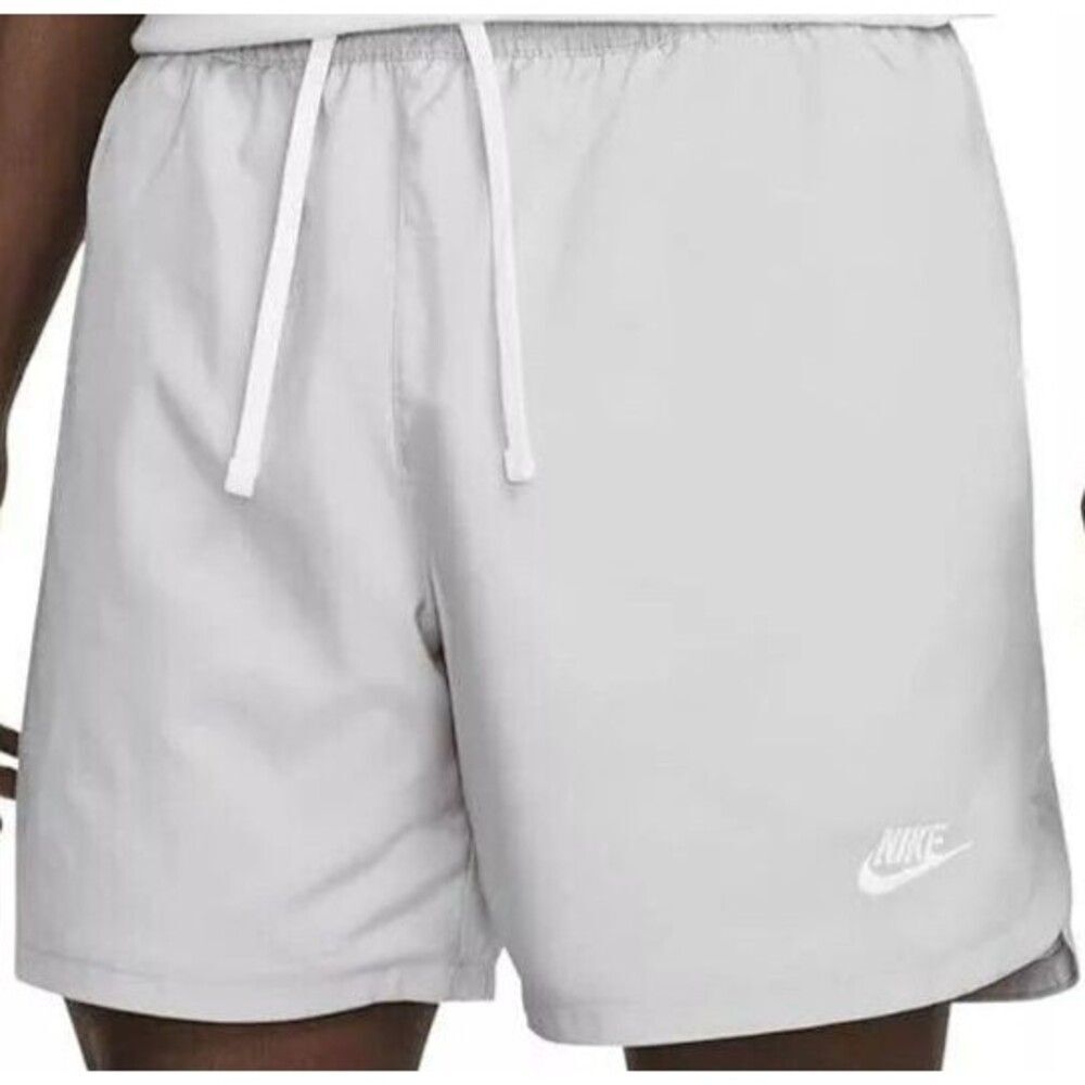 Nike Vintage Rare Sportswear Club Woven Track Shorts Nylon Silver Gray Small